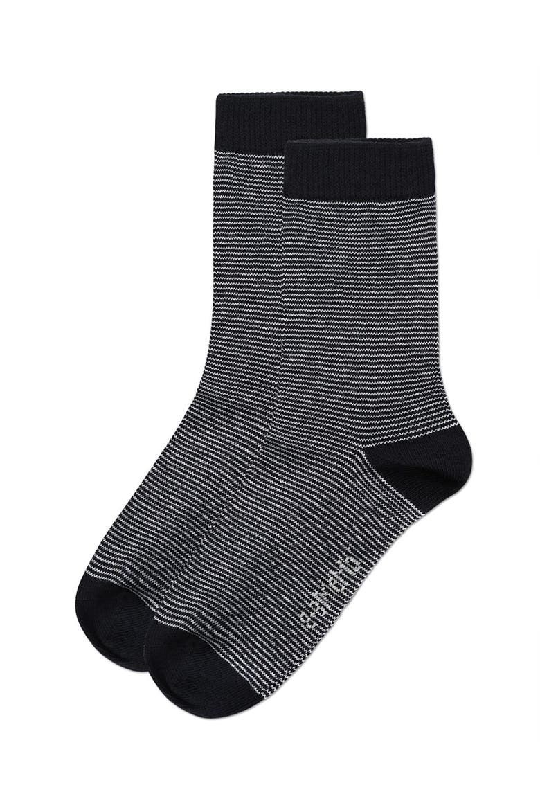 Horizontal Stripe Crew Socks, Alternate, color, Navy