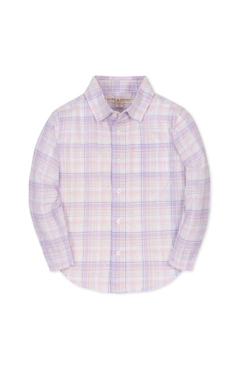 Kids' Linen Long Sleeve Button Down Shirt (Toddler, Little Kid and Big Kid)