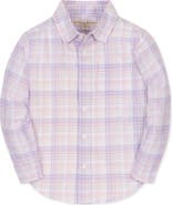 Hope & Henry Kids' Linen Long Sleeve Button Down Shirt