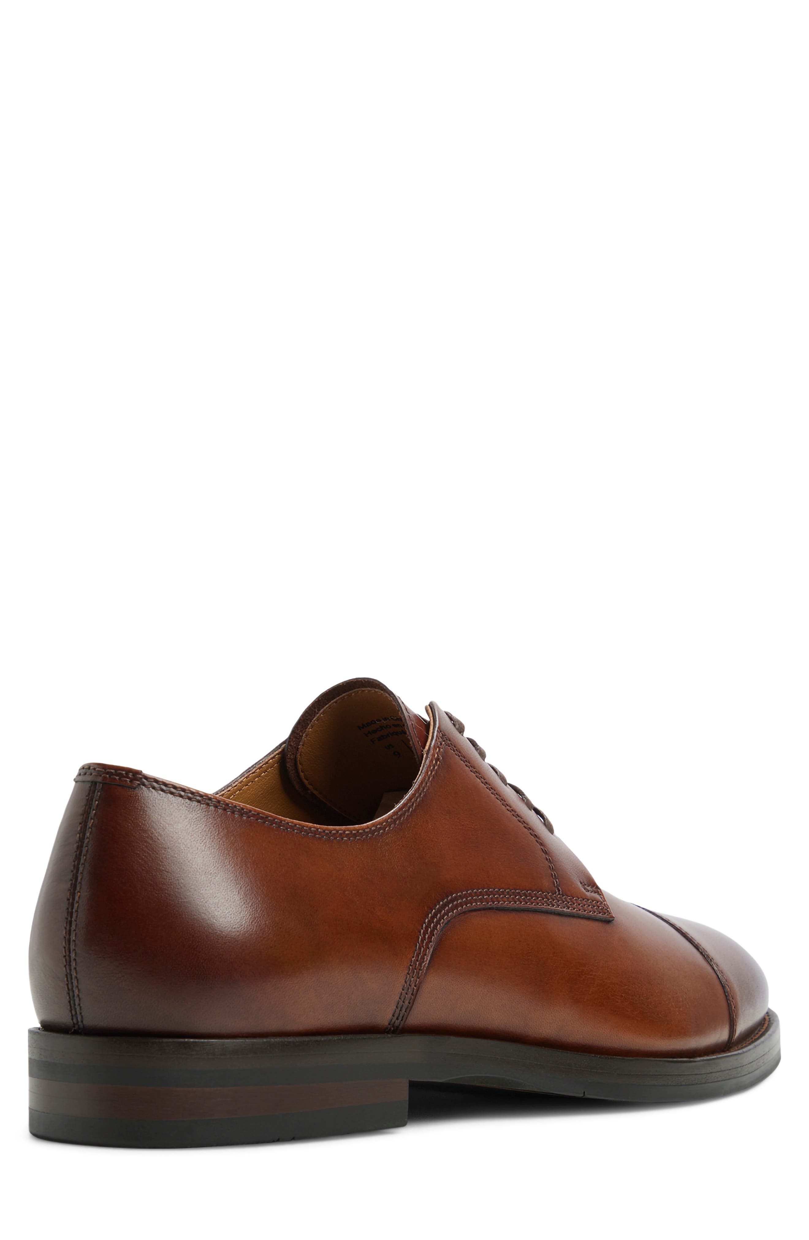 Clarkson Leather Cap Toe Derby, Alternate, color, TAN