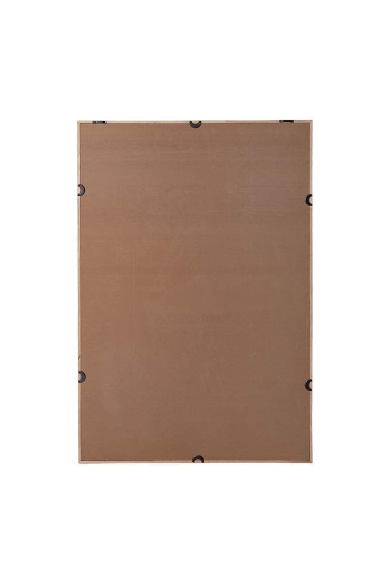 Oak Wood Framed Textured Wall Art Panel with Organic Relief Design, Cream, Alternate, color, Cream