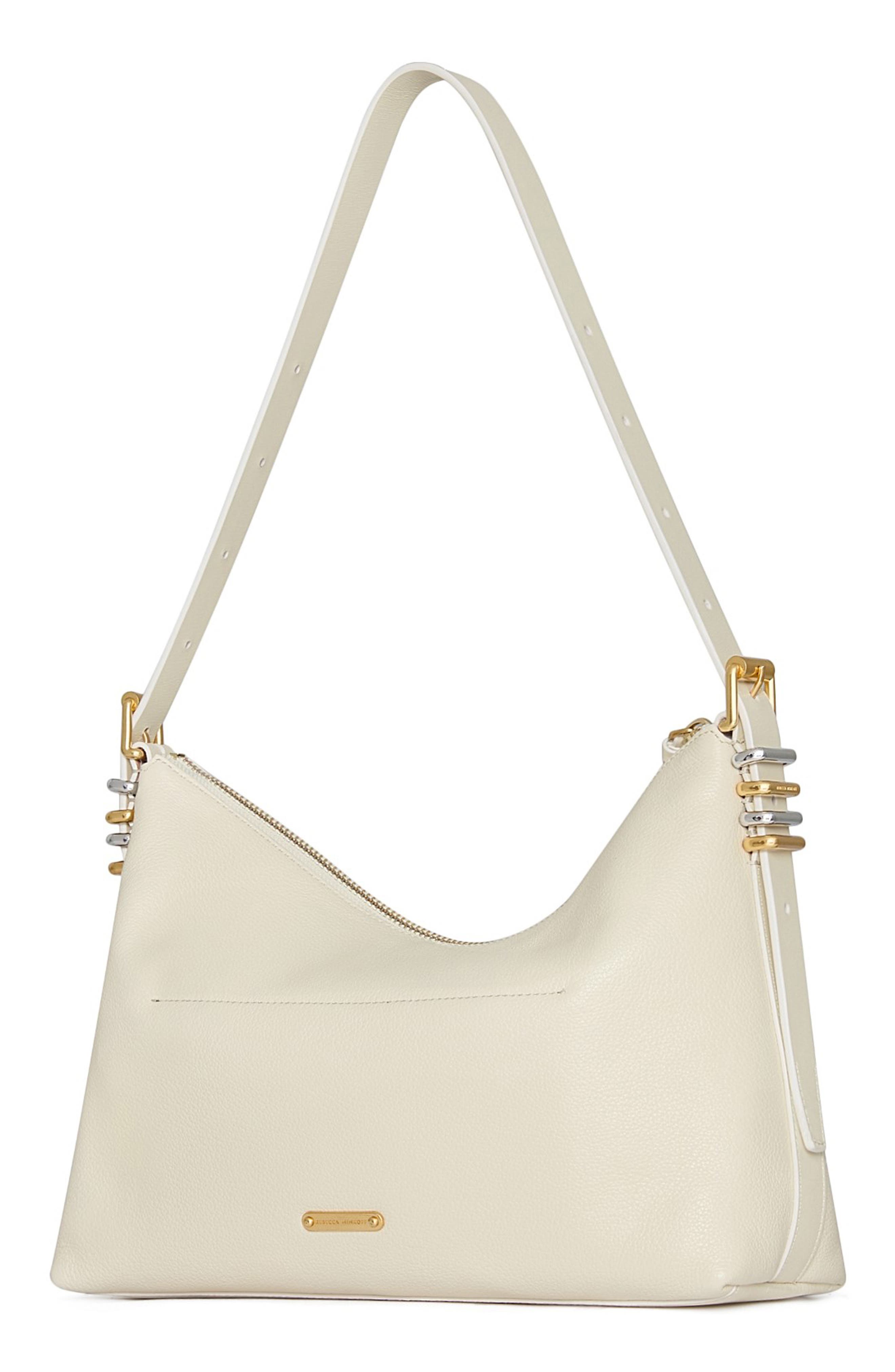 Rebecca Minkoff Buckle Up Shoulder Bag, Alternate, color, Porcelain