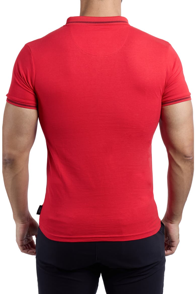 Jacquard Polo, Alternate, color, RED/ NAVY