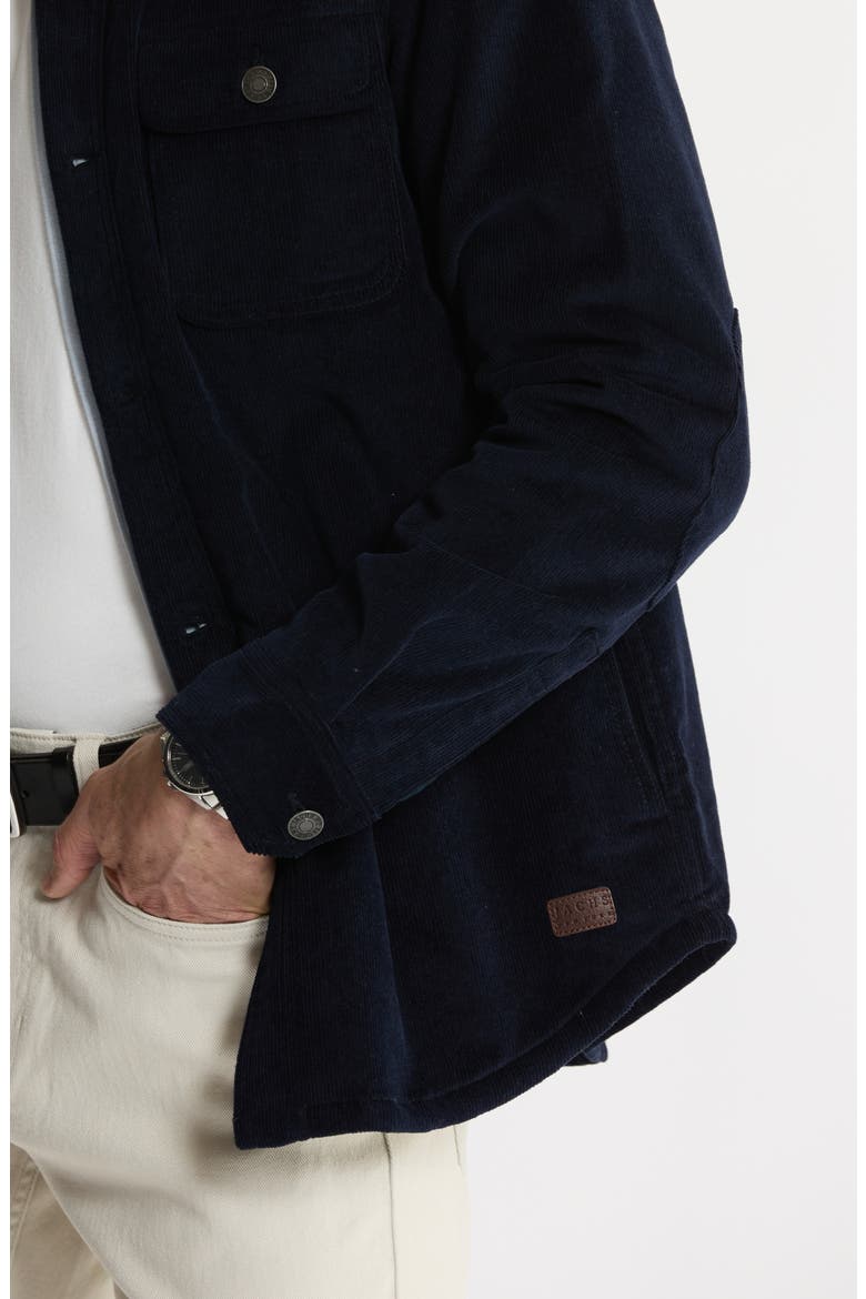 Stretch Cotton Corduroy Faux Shearling Lined Jacket, Alternate, color, NAVY
