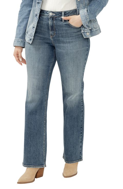 Suki Curvy Mid Rise Bootcut Jeans (Kennedy) (Plus)