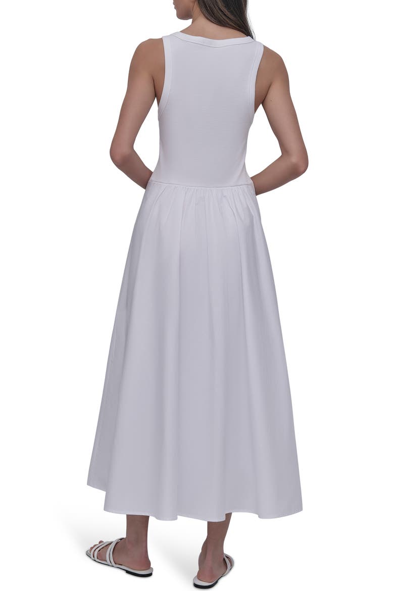 Mixed Media Maxi Dress, Alternate, color, WHITE