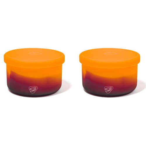 Silipint Silicone 20oz Lidded Bowls 2 Pack Sun Storm