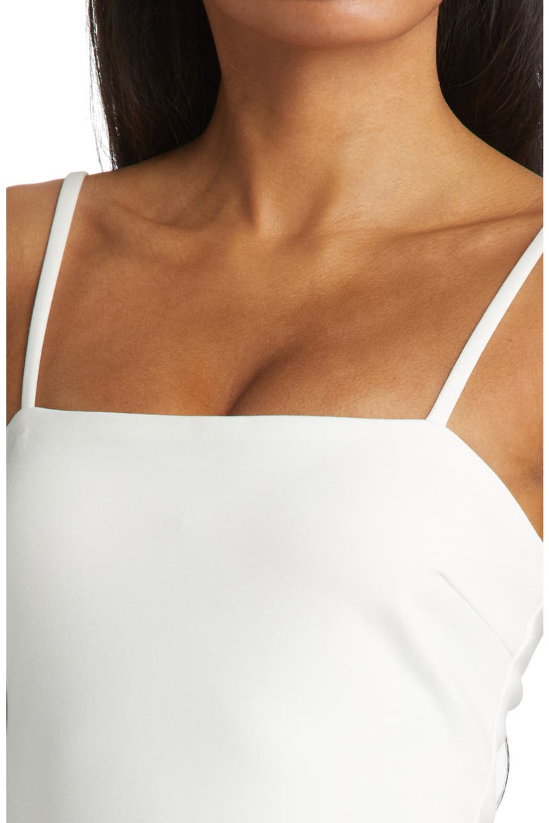 Paulina Square Neck Cocktail Sheath Dress, Alternate, color, WHITE