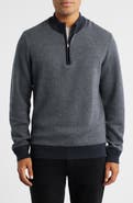Robert Barakett Grant Merino Wool Quarter Zip Sweater