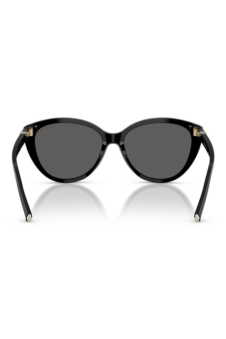 56mm Cat Eye Sunglasses, Alternate, color, BLACK / DARK GREY