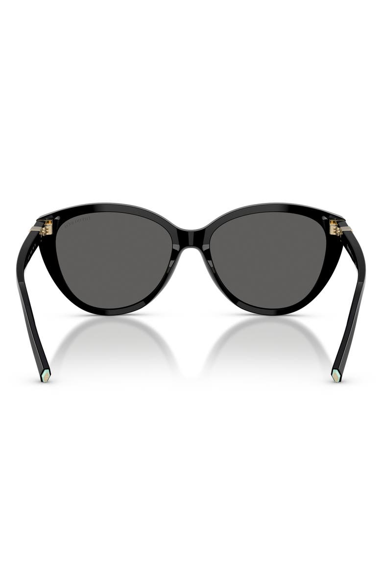 Tiffany & Co. 56mm Cat Eye Sunglasses, Alternate, color, Black / Dark Grey