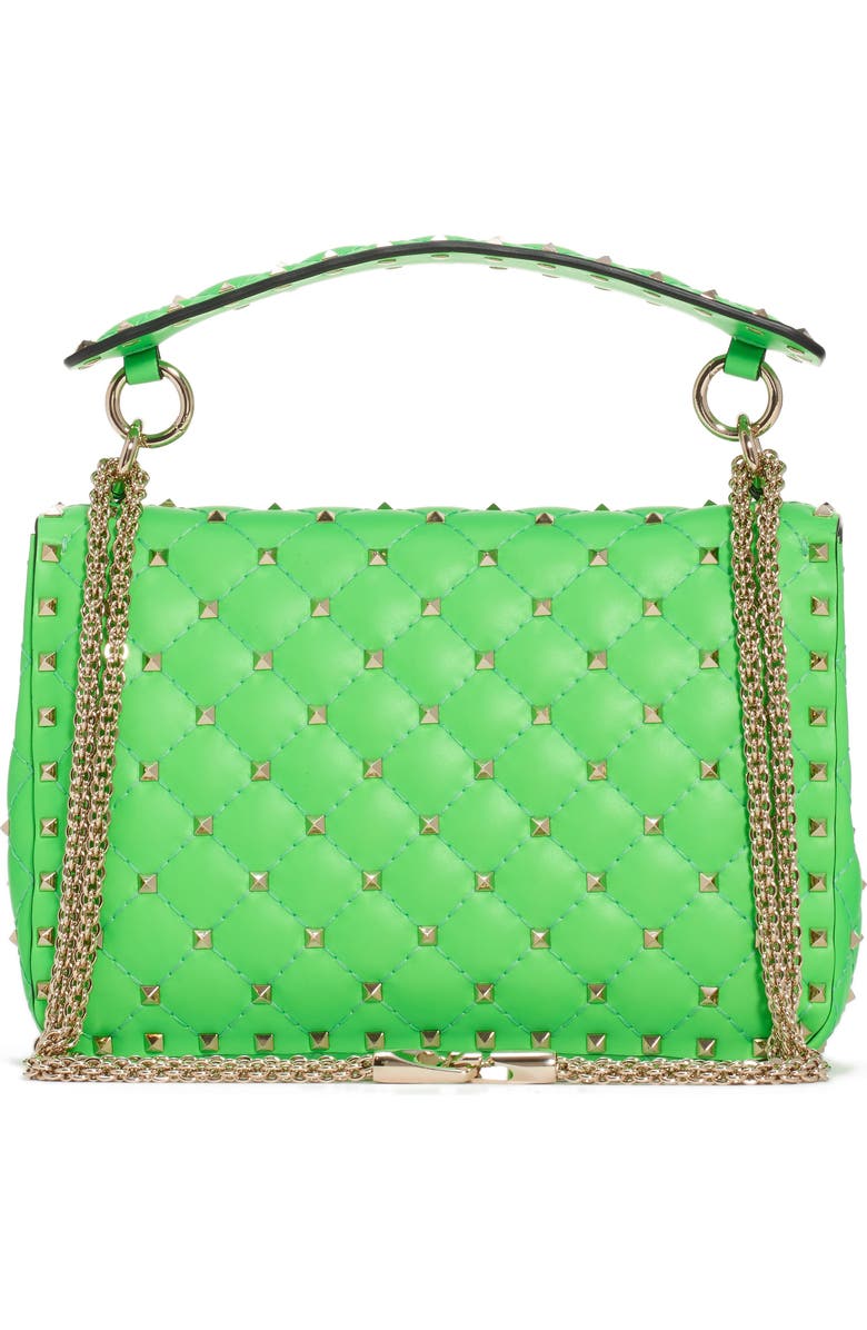Valentino Garavani Medium Rockstud Spike Leather Shoulder Bag, Alternate, color,
