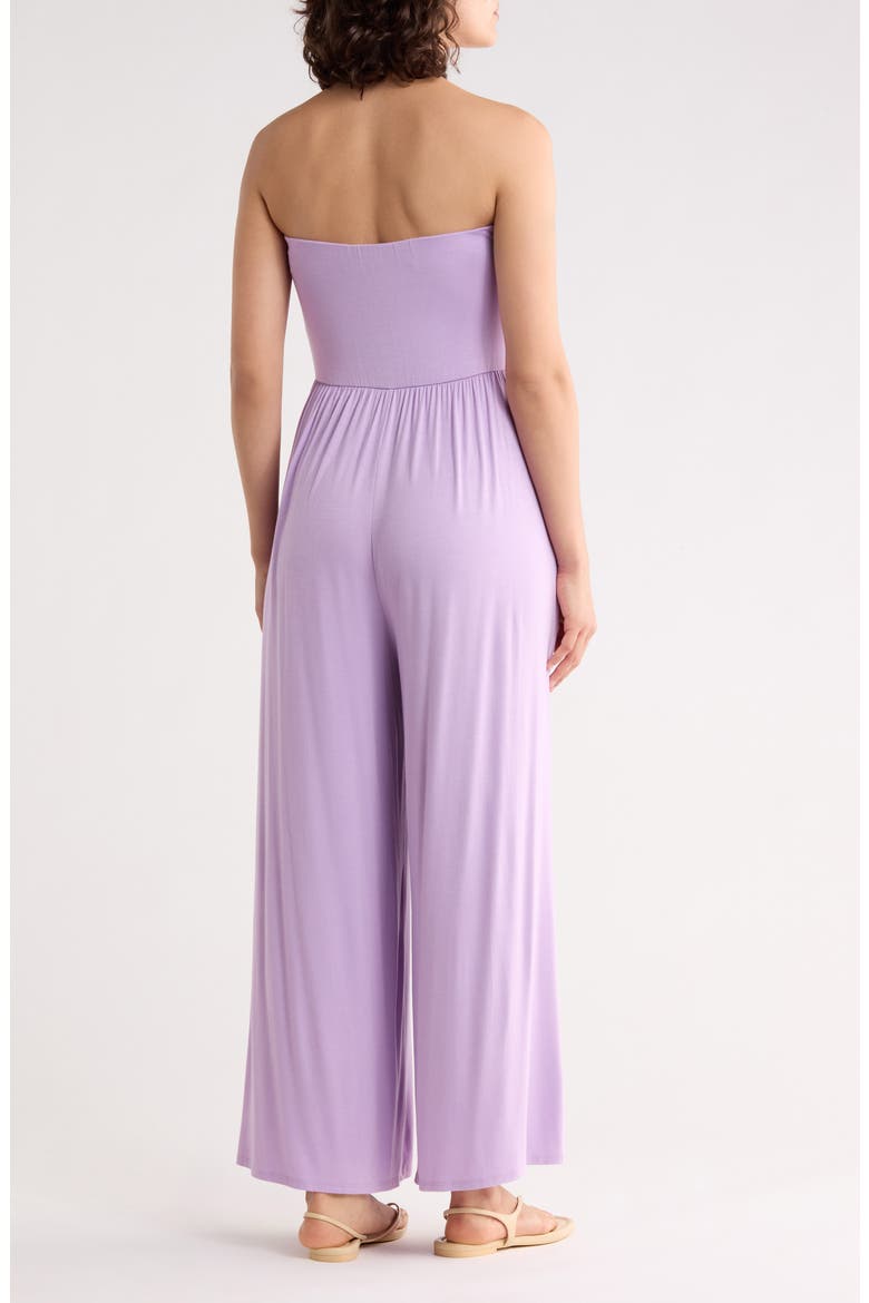 Strapless Wide Leg Jumpsuit, Alternate, color, LAVANDER