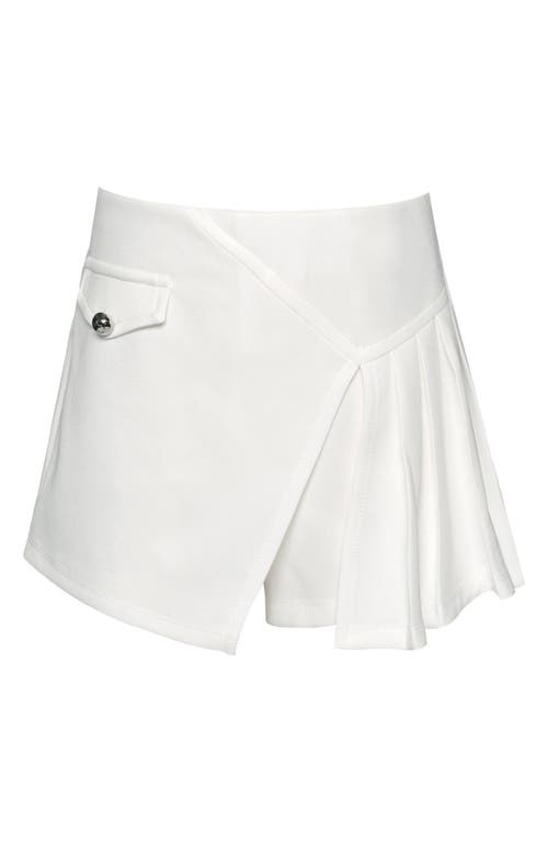 Hannah Banana Kids' Asymmetric Pleated Skort In White