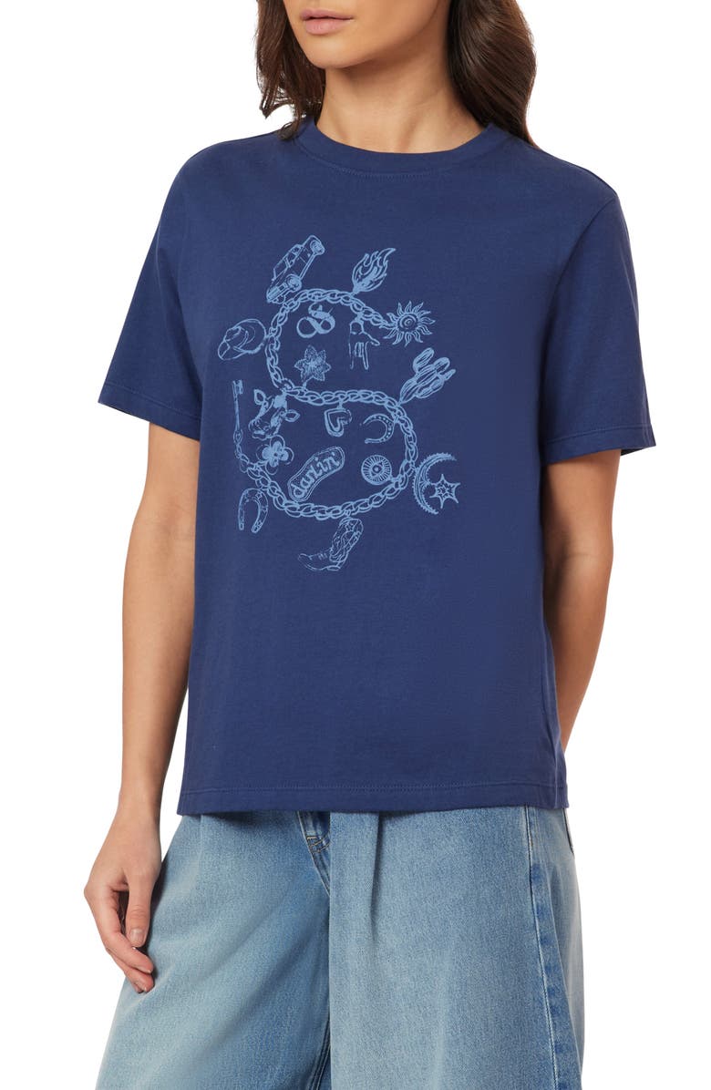Scotch & Soda Charmed Cotton Graphic T-Shirt, Alternate, color, Oceana