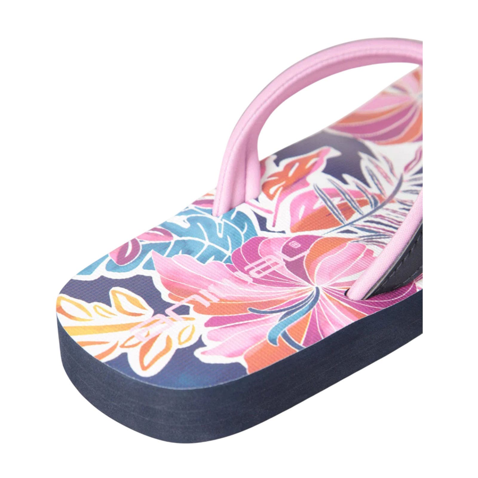 Swish Flowers Flip Flops, Alternate, color, Dusky Purple