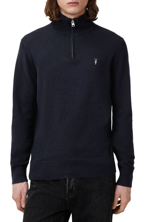 Kilburn Funnel Neck Wool Blend Quarter Zip Sweater