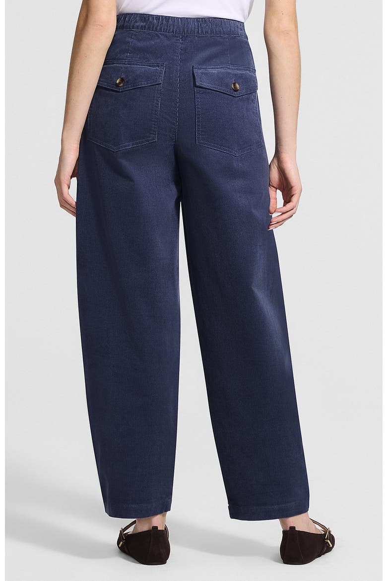Corduroy High Rise Pull On Utility Barrel Leg Pants, Alternate, color, Dusty Indigo
