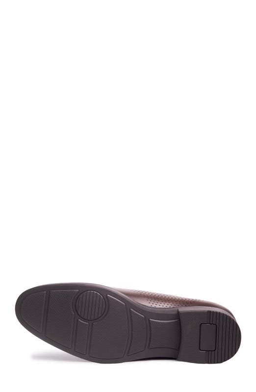 East Road Hands-Free Slip On Technology Perforated Dress Oxfords, Alternate, color, Brown Napa Leather