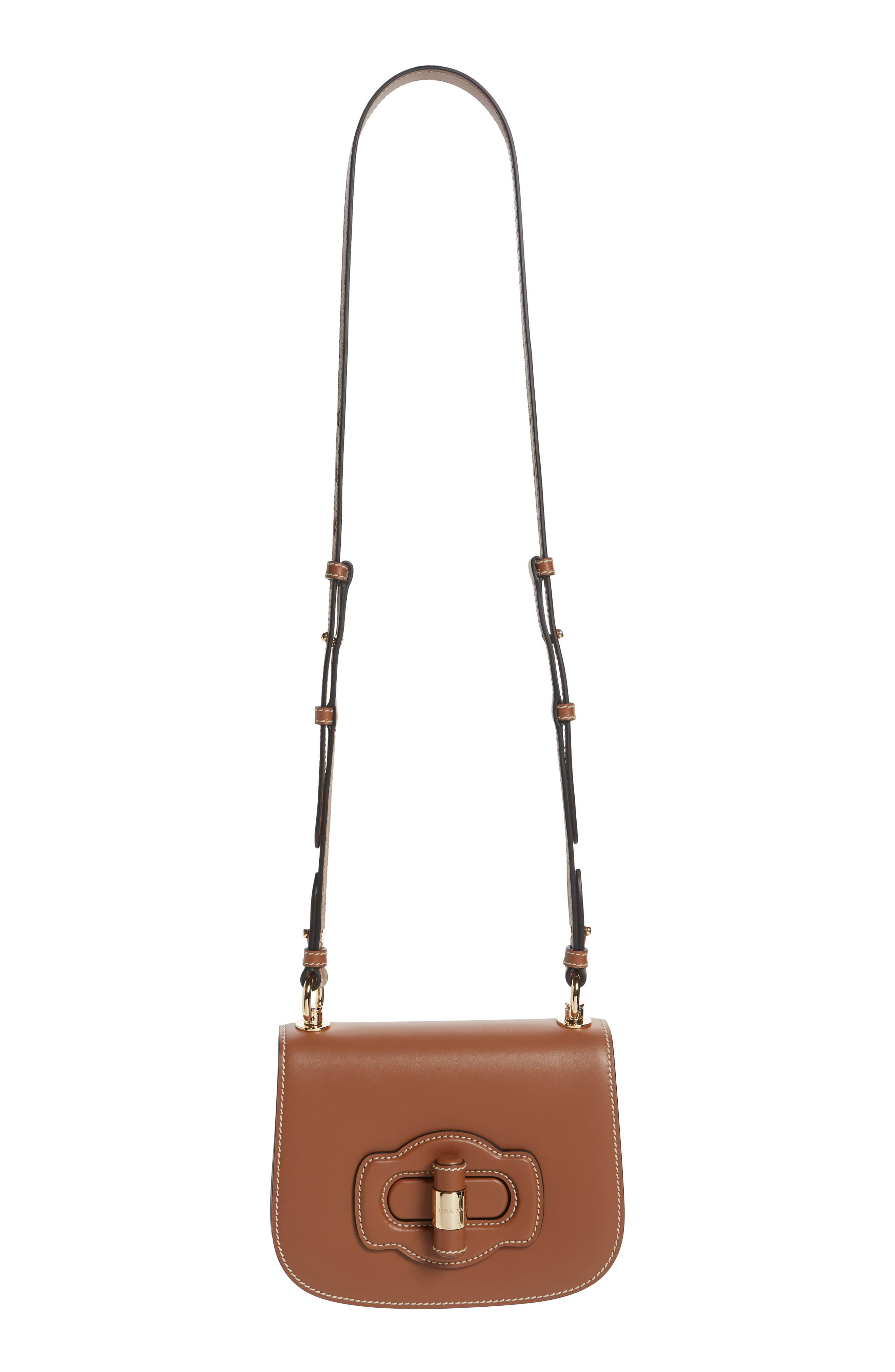 Prada City Calf Front Flap Crossbody Bag, Alternate, color, 