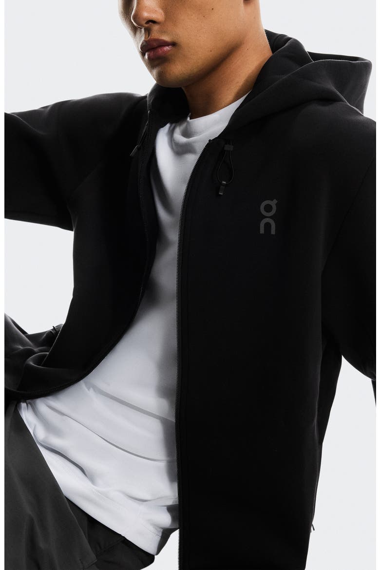 Focus Tech Zip Hoodie, Alternate, color, BLACK