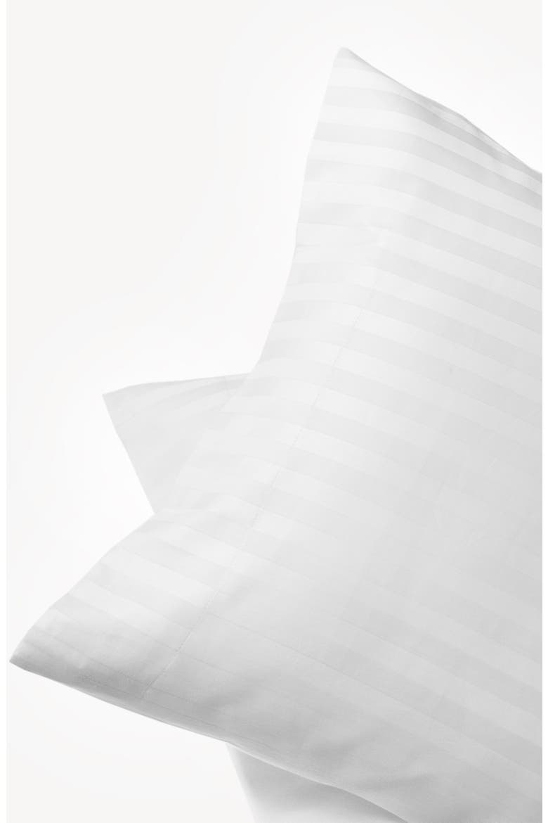 Stripe Sateen 2-Pack Pillowcases, Alternate, color, WHITE