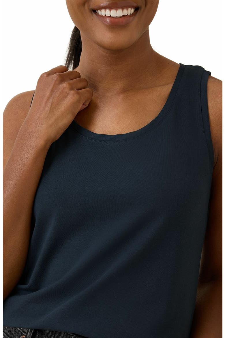 Organic Cotton Luxe Stretch Jersey Tank, Alternate, color, Midnight Blue
