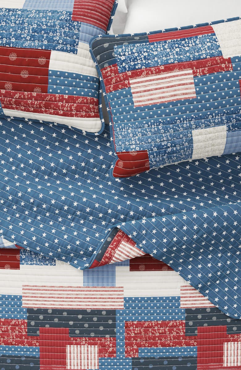 Woven & Weft Summer Lodge Reversible Quilt Set, Alternate, color, Americana Patchwork