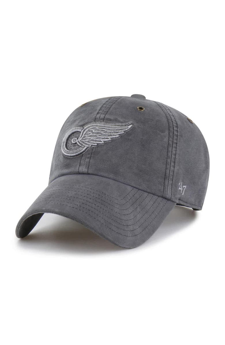 CARHARTT X 47 Men's Carhartt x '47 Charcoal Detroit Red Wings Clean Up Adjustable Hat, Alternate, color, Charcoal