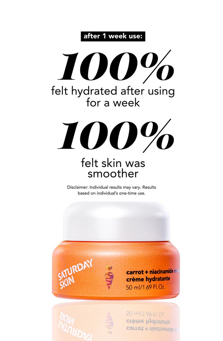Saturday Skin Carrot + Niacinamide Moisturizing Cream, Alternate, color, 