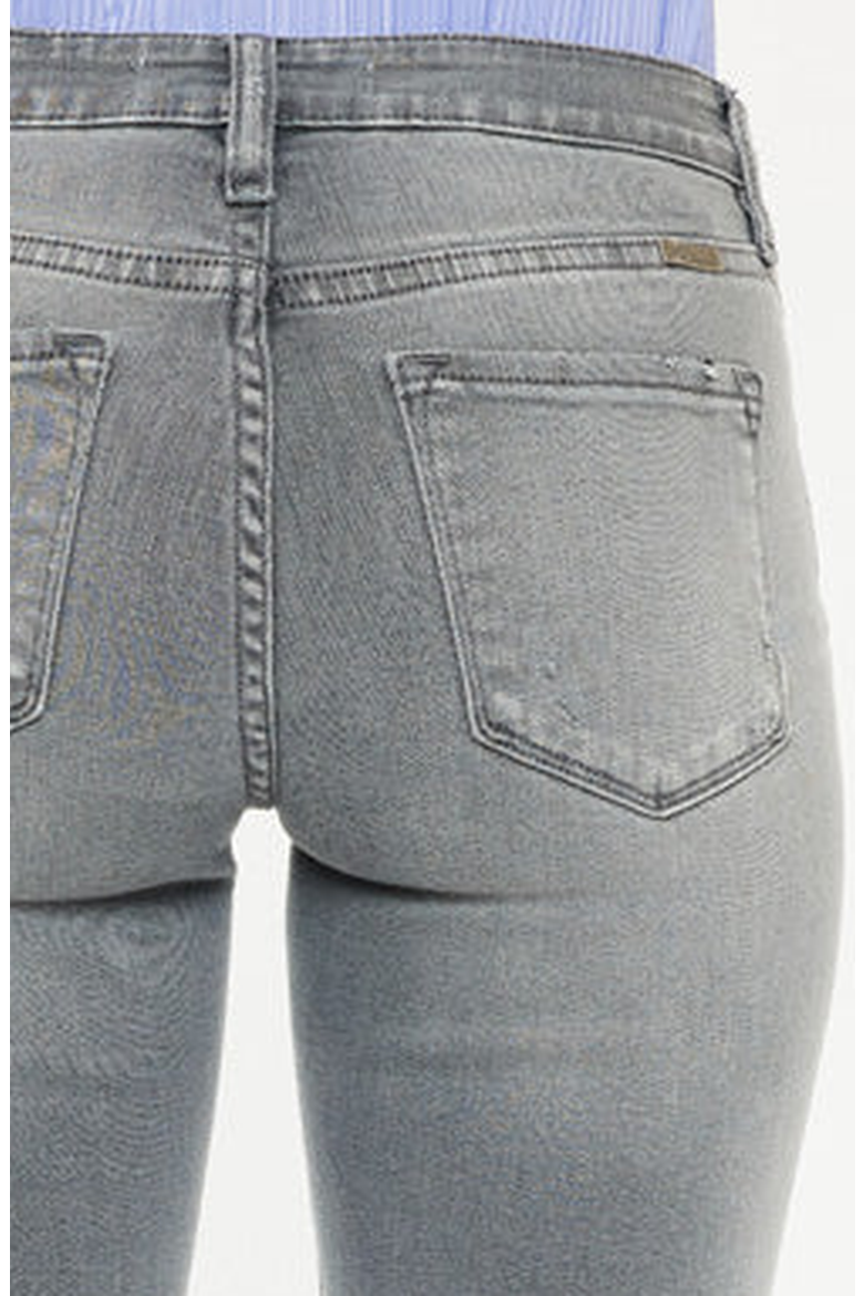 Heidi Mid Rise Flare Jeans, Alternate, color, Light Gray