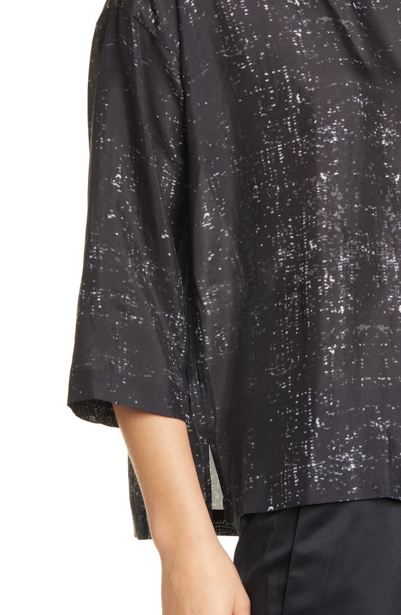 Eileen Fisher Boxy Silk Top, Alternate, color,