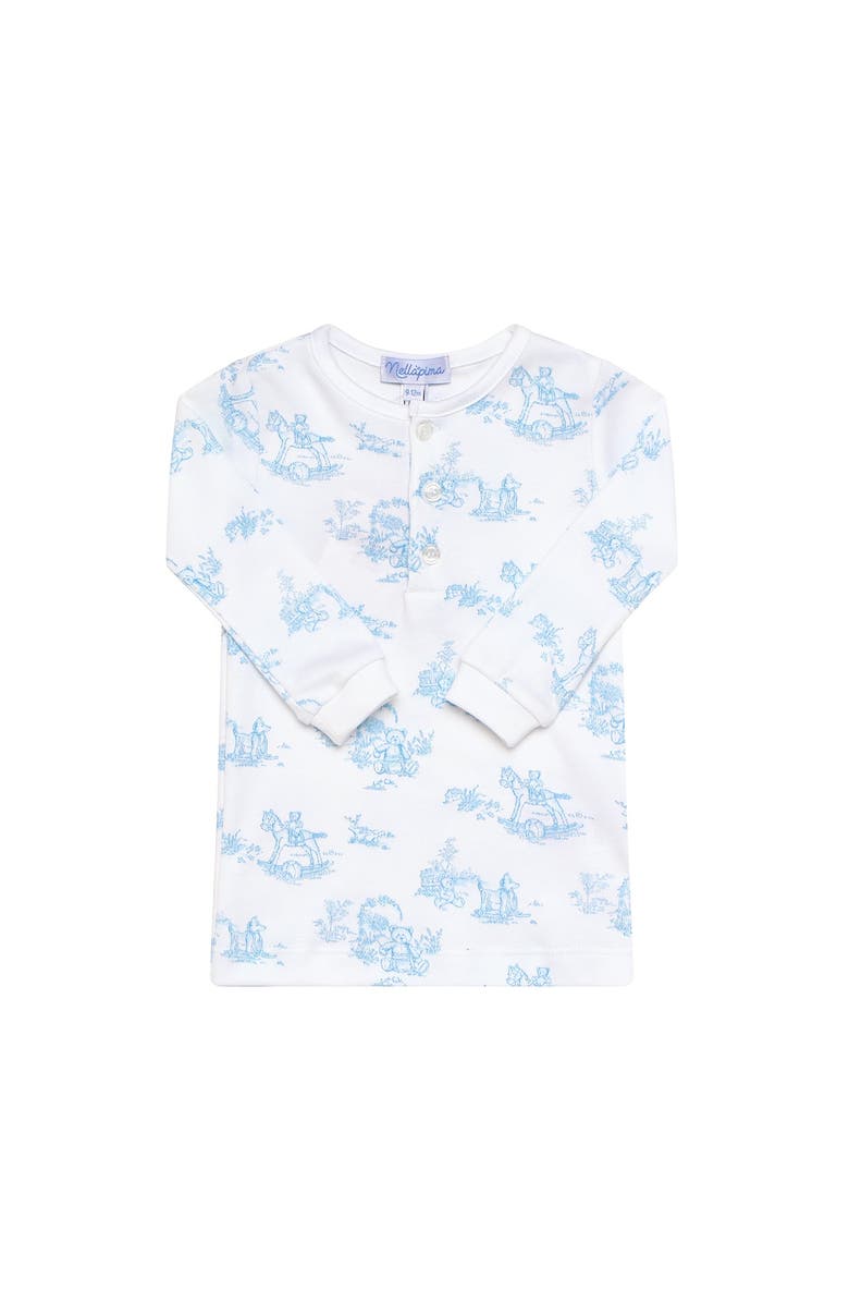 Nellapima Blue Toile Baby Pajamas - Baby, Alternate, color, Blue