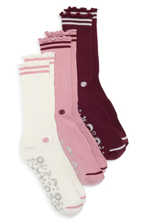 Restore 3-Pack Demi Grippy Crew Socks