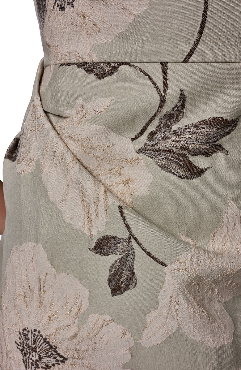 Donna Karan New York Metallic Floral Jacquard Sheath Dress, Alternate, color, 