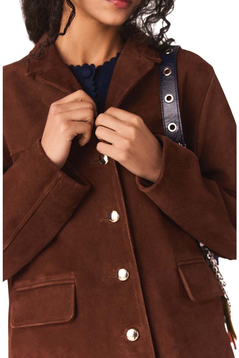 Suede jacket, Alternate, color, Chocolate brown