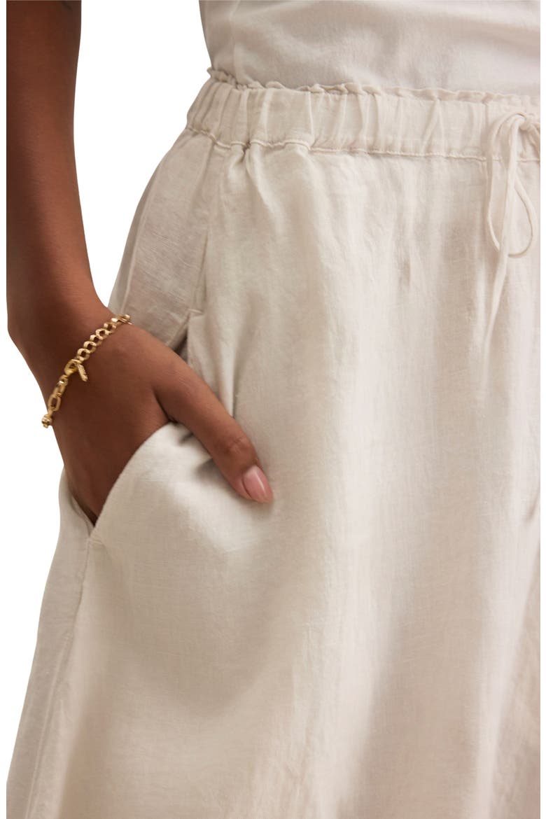 Cleowade Linen Maxi Skirt, Alternate, color, BEA NTURAL
