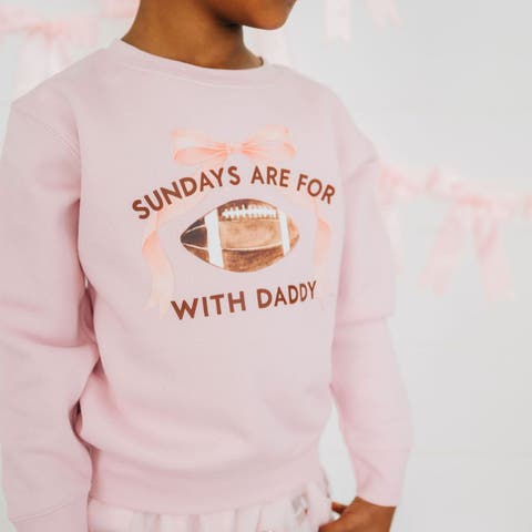 Sundays Are For Football With Daddy Sweatshirt (Toddler, Little Kid & Big Kid)