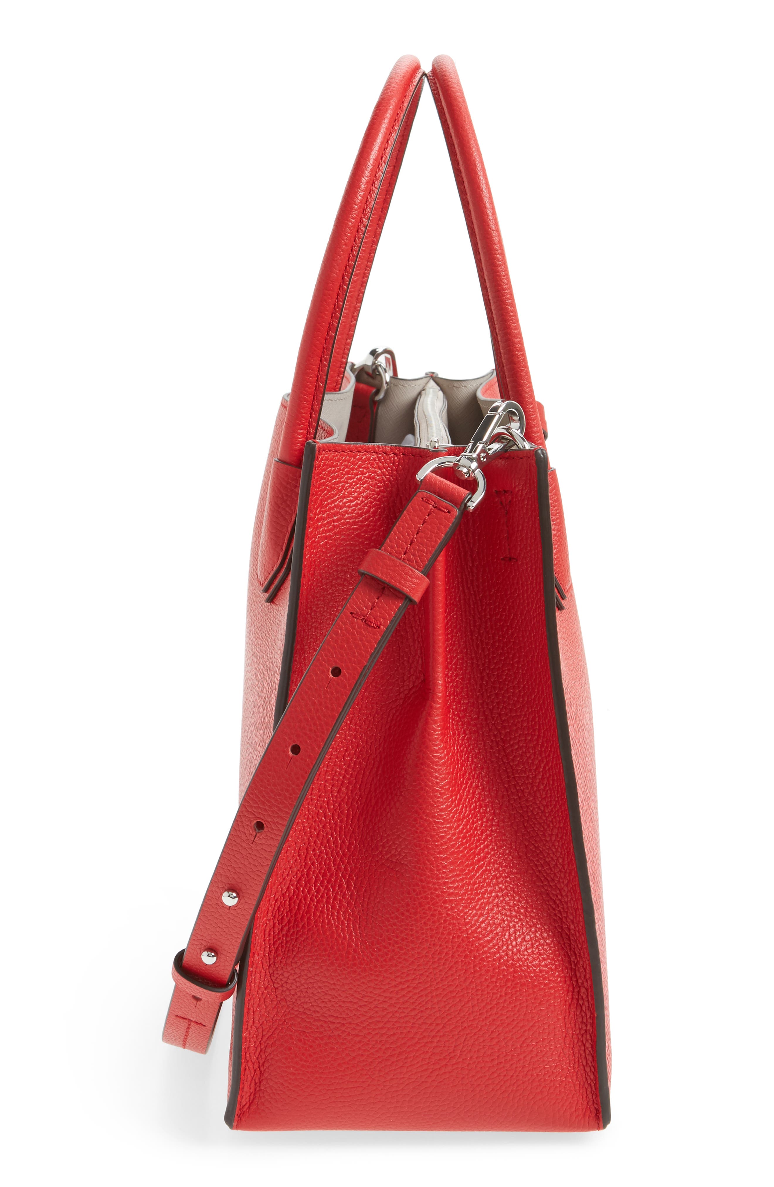 'Large Mercer' Tote, Alternate, color, BRIGHT RED