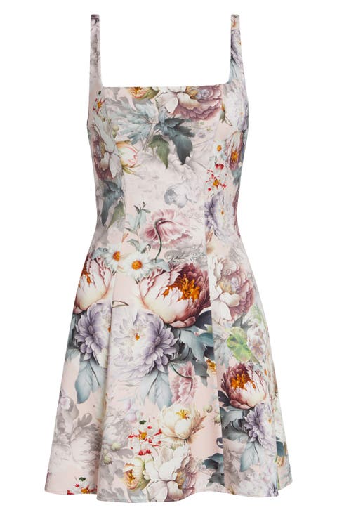 Julia Floral Print Sleeveless Minidress