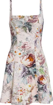 Alice + Olivia Julia Floral Print Sleeveless Minidress