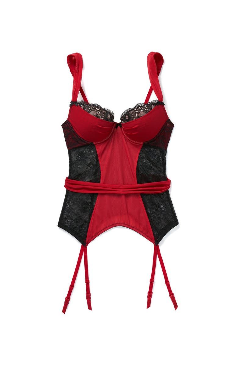Adore Me Corina Push-Up Bustier, Alternate, color, Dark Red