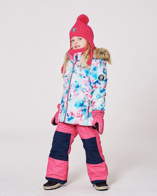 Deux Par Deux Girl Two-piece Play Snowsuit With Jacket In Pink