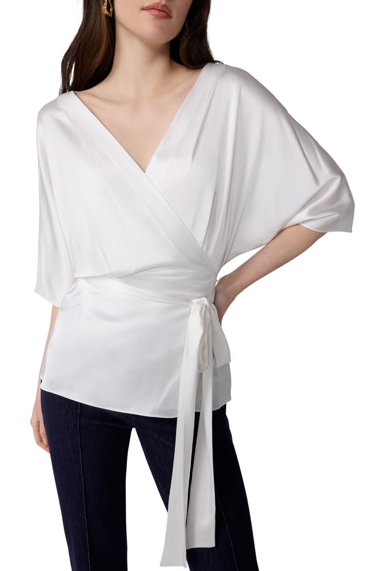 Amara Wrap Top, Alternate, color, WHITE