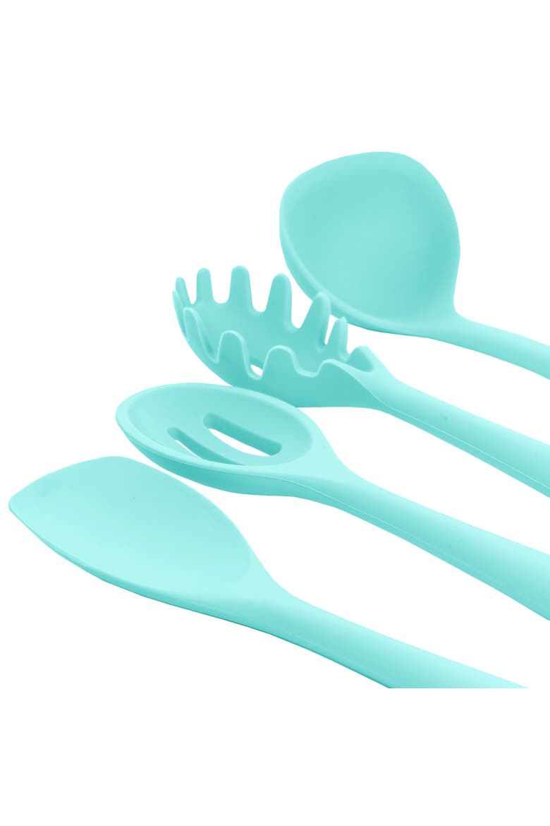 Silicone Cooking Utensils, Set of 12, Alternate, color, Light Teal