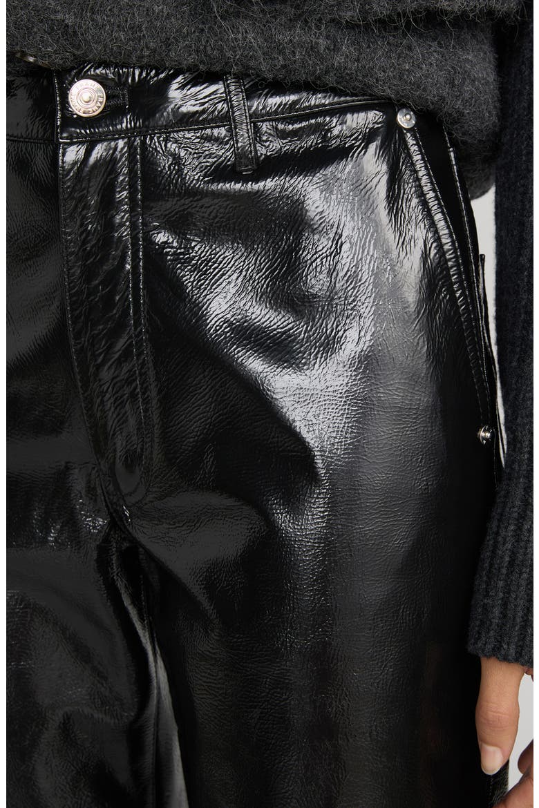 The Patent Leather Trousers, Alternate, color, BLACK