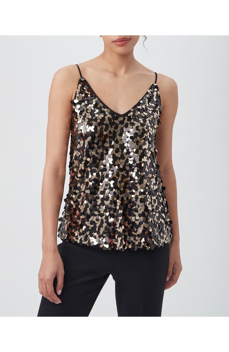 Trina Turk Becca Tank, Main, color, Black/Gold