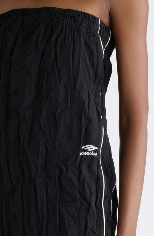 Balenciaga Strapless Tracksuit Minidress In Black
