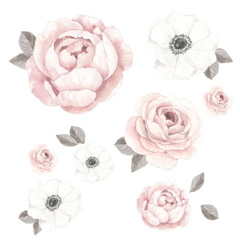 Floral Garden Large Watercolor Flowers Wall Decals