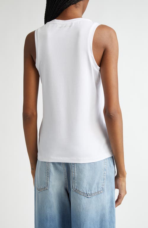 Acne Studios Elando Face Patch Tank In Optic White